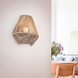 Papper uppladdningsbar vägglampa brun, Isaura, 1,5W, 3000K LED, 3 stegs dimmer