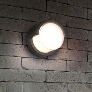 Vit utelampa plast, Riekje, 8W, 3000K LED, IP54