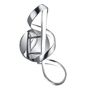Krom vägglampa design, Renso, 18W, 4000K LED, 3 stegs dimmer