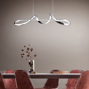 Krom fönsterlampa design, Renso, 37W, 4000K LED, 3 stegs dimmer