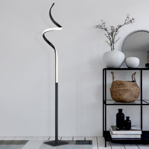 Svart golvlampa modern, Aby, 11W, 3000K LED, med beröringsdimmer