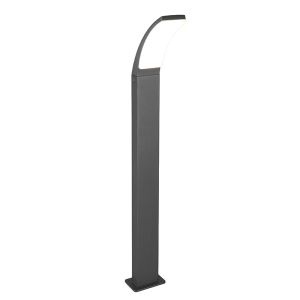 Antracit utelampa modern, Popke, 12,5W, 4000K LED, IP44