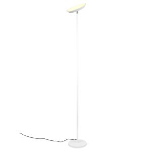 Vit golvlampa modern, Shahid, 17W, varm till kall vit justerbar LED, med beröringsdimmer