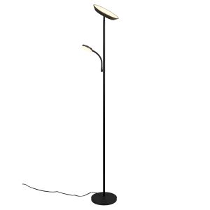 Svart golvlampa modern, Shahid, 17W, varm till kall vit justerbar LED, med beröringsdimmer