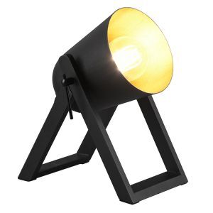 Svart bordslampa modern, Sacha, med brytare