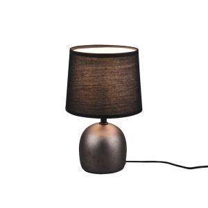 Keramik bordslampa nickel, Myrna, med brytare
