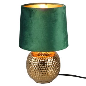 Keramik bordslampa guld, Jorre, med brytare