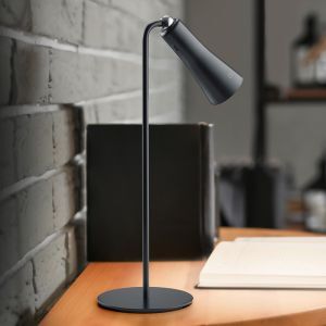 Svart bordslampa metall, Remko, 2W, 3000K LED, med beröringsdimmer