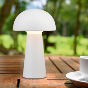 Vit bordslampa utomhus modern, Rachelle, 2W, 3000K LED, IP44, med brytare