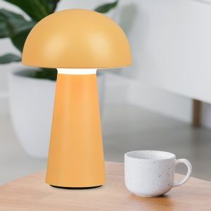 Gul bordslampa utomhus modern, Rachelle, 2W, 3000K LED, IP44, 3 stegs dimmer