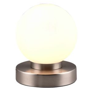 Nickel bordslampa metall, Serdal, med brytare