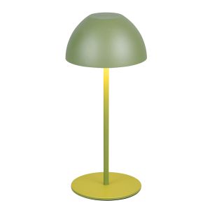 Grön uppladdningsbar bordslampa plast, Mikhail, 2W, 3000K LED, IP44, med beröringsdimmer