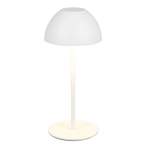 Vit uppladdningsbar bordslampa plast, Mikhail, 2W, 3000K LED, IP44, med beröringsdimmer