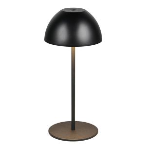 Svart uppladdningsbar bordslampa plast, Mikhail, 2W, 3000K LED, IP44, med beröringsdimmer