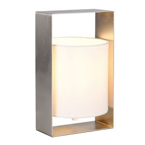 Nickel bordslampa modern, Radhika, med brytare