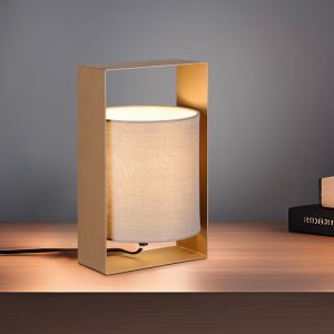 Brun bordslampa modern, Radhika, med brytare