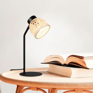 Rotting bordslampa brun, Laut, med brytare