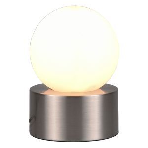 Nickel bordslampa modern, Mirjam, med brytare