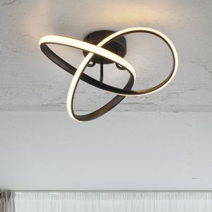 Svart taklampa design, Suat, 15W, 3000K LED