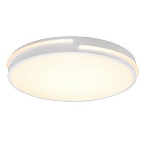 Vit plafond modern, Fadi, 24W, varm till kall vit justerbar LED, met fjärrkontroll