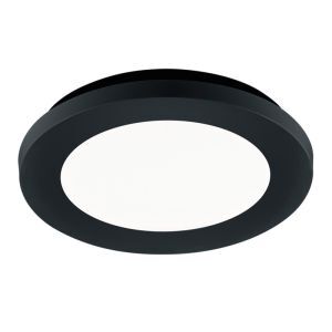 Svart taklampa badrum modern, Gistrup, 10W, 3000K LED, IP44