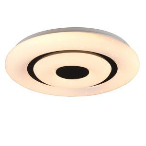 Vit smart taklampa modern, Rinske, 16W, varm till kall vit justerbar LED, met fjärrkontroll