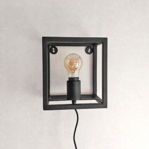 Industri vägglampa svart, Redox