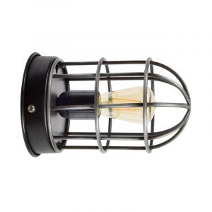Industri vägglampa svart, Nova