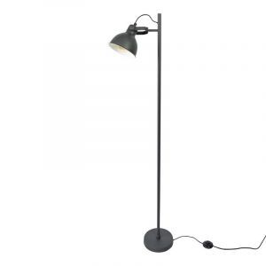 Industri golvlampa svart, Belga, med brytare