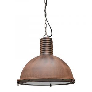 Industri pendellampa matbord rostfärgad, Descon