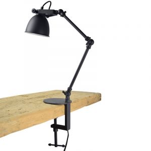 Industri klämlampa svart, Morani, med brytare