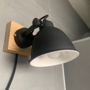 Industri vägglampa svart, Redon