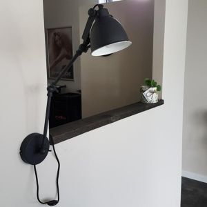Industri vägglampa svart, Ferdy