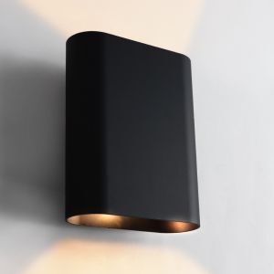 Modern up down vägglampa svart, Rodigo
