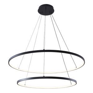 Design fönsterlampa svart, Kubra, 60W, varm till kall vit justerbar LED