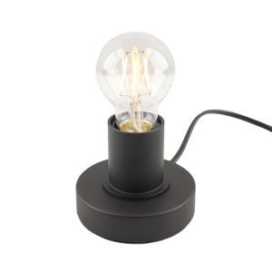 Modern bordslampa utan skärm svart, Rika, med brytare
