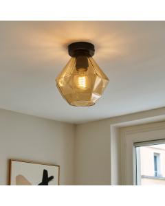 Retro taklampa bärnstensfärgad, Anoek