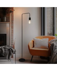 Modern golvlampa svart, Carlos, med brytare
