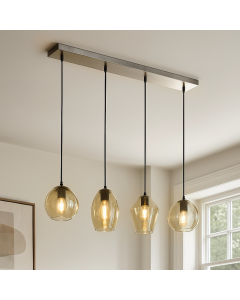 Design fönsterlampa bärnstensfärgad, Lazaro