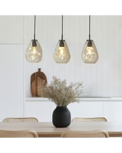 Design fönsterlampa bärnstensfärgad, Evito