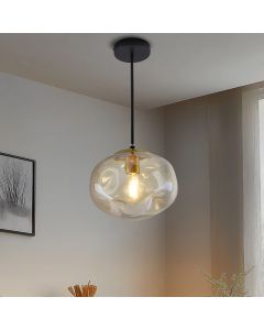 Design fönsterlampa bärnstensfärgad, Evita