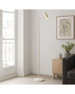Modern golvlampa beige, Carlos, med brytare