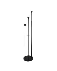 Aluminium golvlampa utan skärm svart, Rika