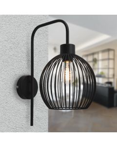 Industri vägglampa svart, Wiro
