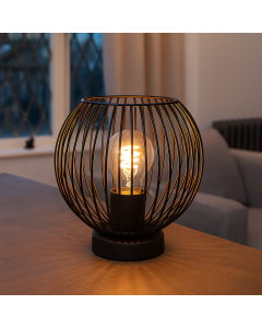 Industri bordslampa svart, Wiro, med brytare