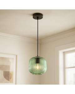 Design fönsterlampa grön, Charlois