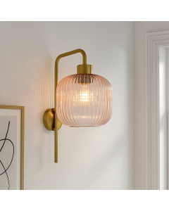 Design vägglampa rosa, Charlois
