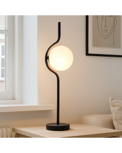 Modern bordslampa svart, Merel, med brytare