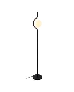 Modern golvlampa svart, Merel, med brytare