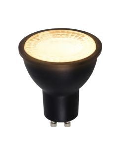 Dimbar Olucia GU10 LED lampa Antonie, svart, 5W, 2700K